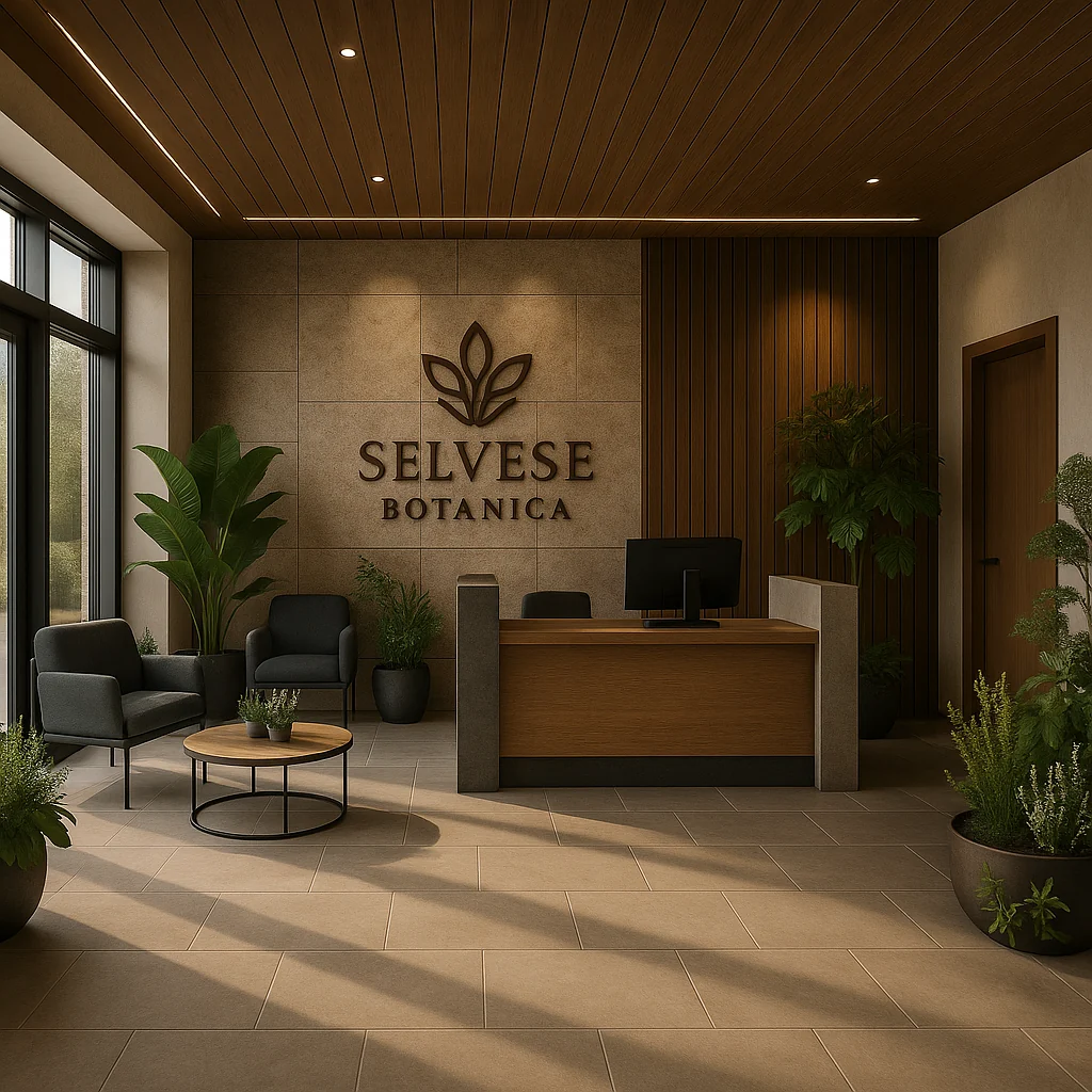 Selvese Botanica karsilama alani konsept goruntusu